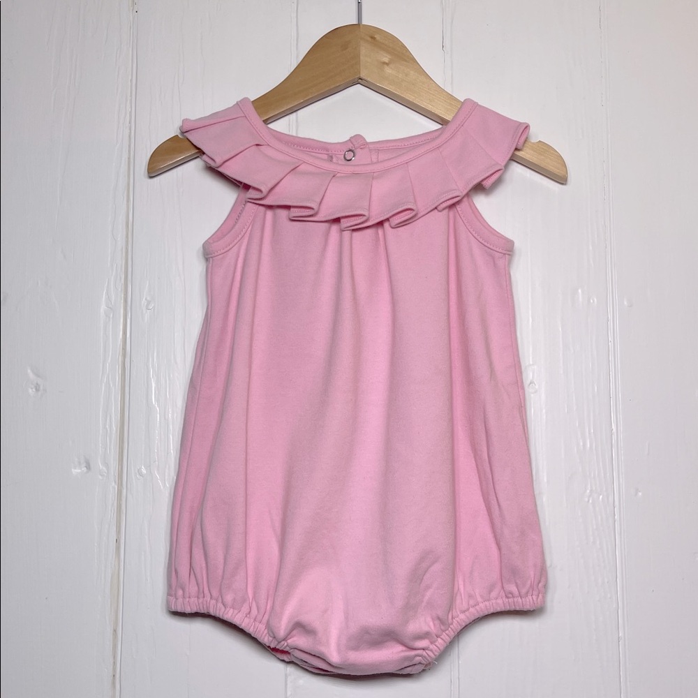 ZUCCINI EUC Girls Preppy Classic Pink Collared Bubble